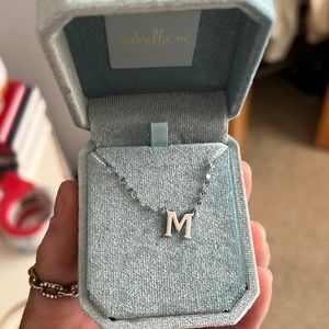 M Initial necklace
